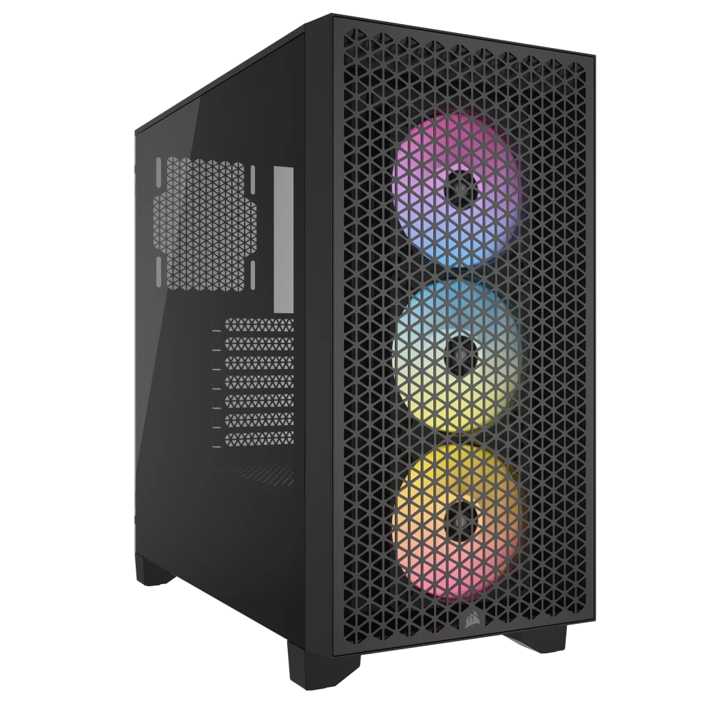 A large main feature product image of EX-DEMO Corsair 3000D RGB Airflow - Mid Tower Case (Black)