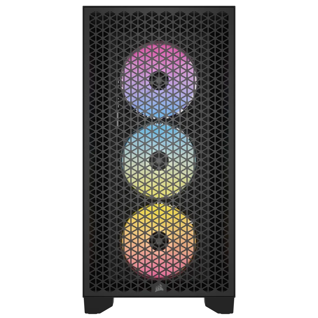 A large main feature product image of EX-DEMO Corsair 3000D RGB Airflow - Mid Tower Case (Black)