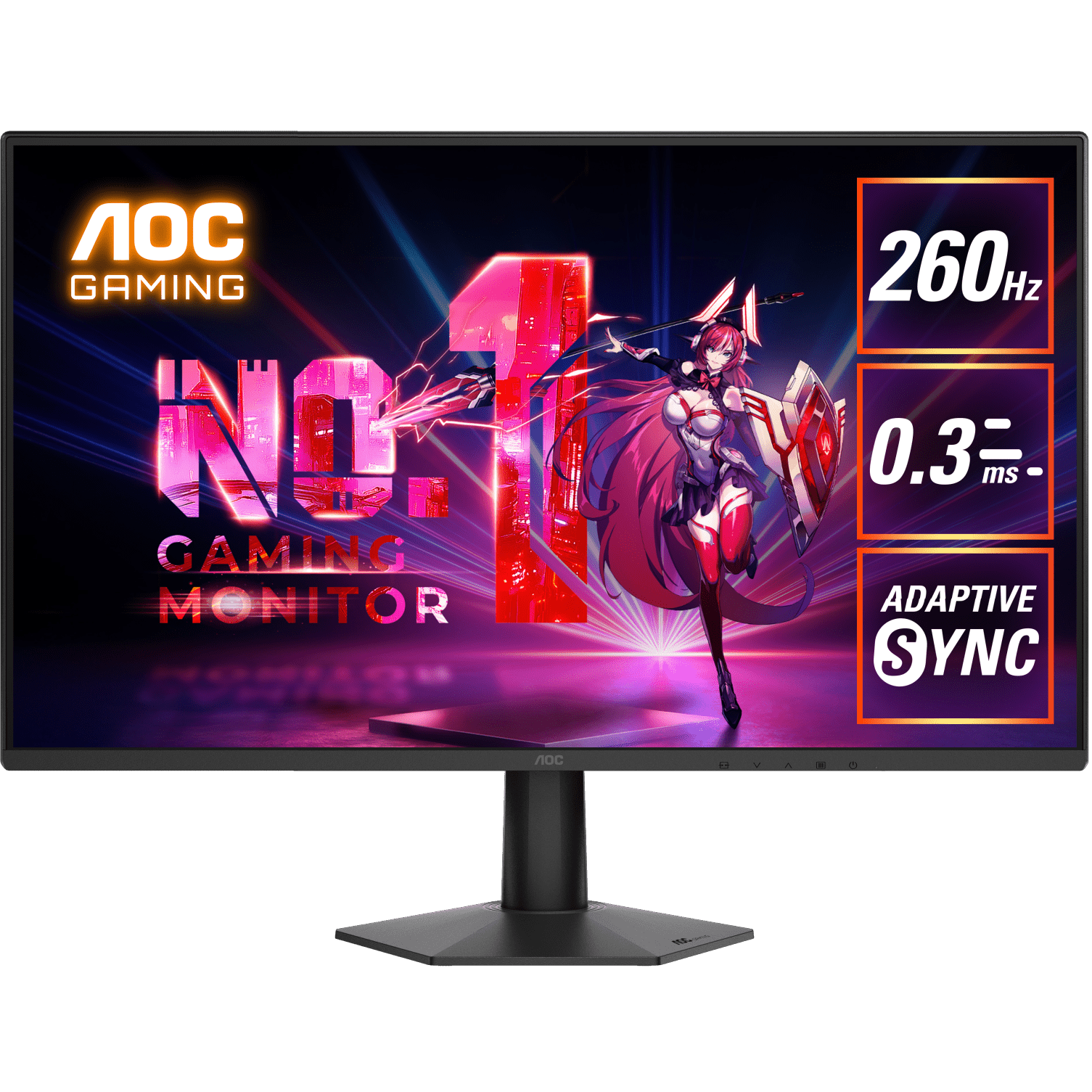 A large main feature product image of AOC Gaming 27G50Z - 27" 1080p 260Hz Fast IPS Monitor