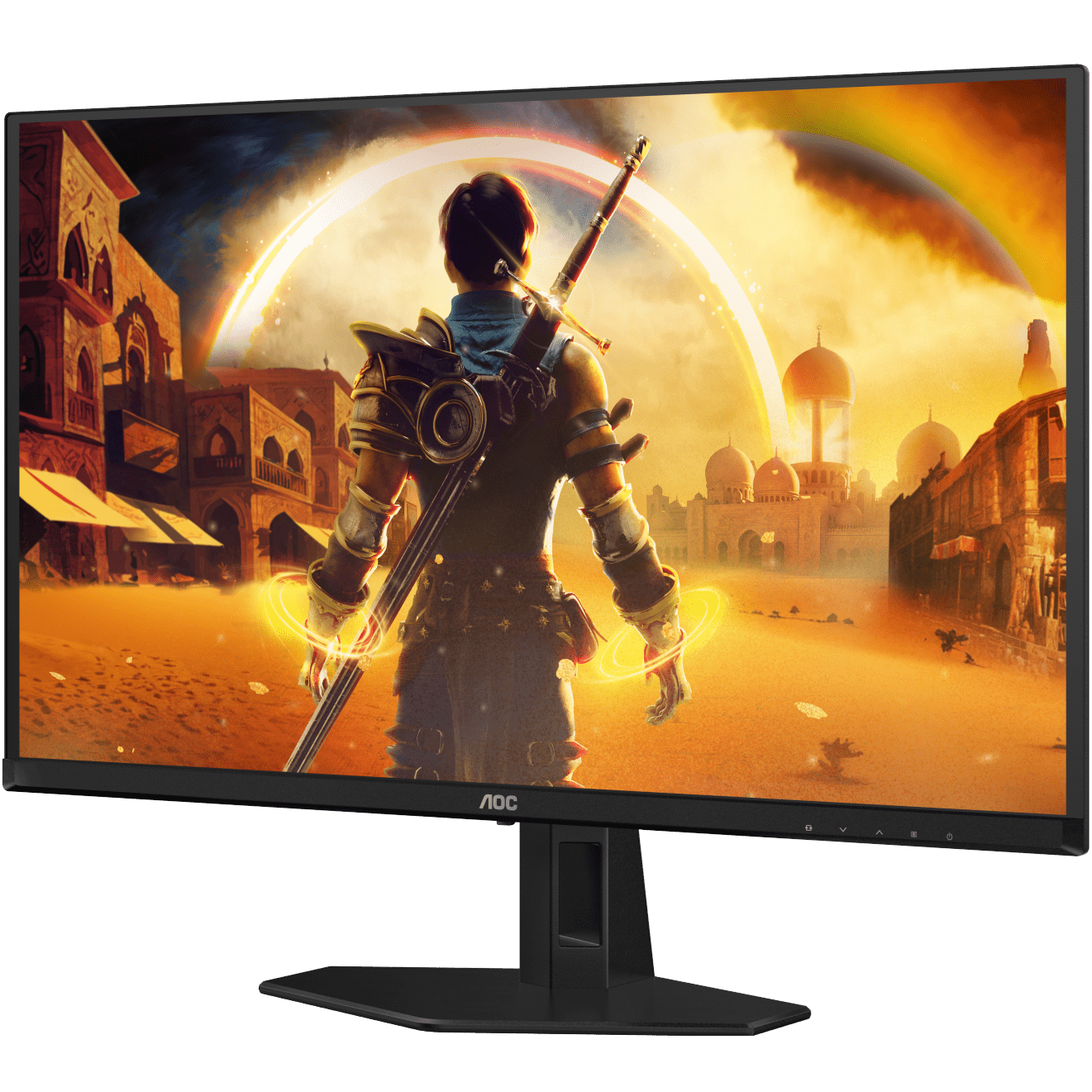 A large main feature product image of AOC Q27G40ZDF - 27" 1440p 240Hz 0.03ms 	QD-OLED Monitor