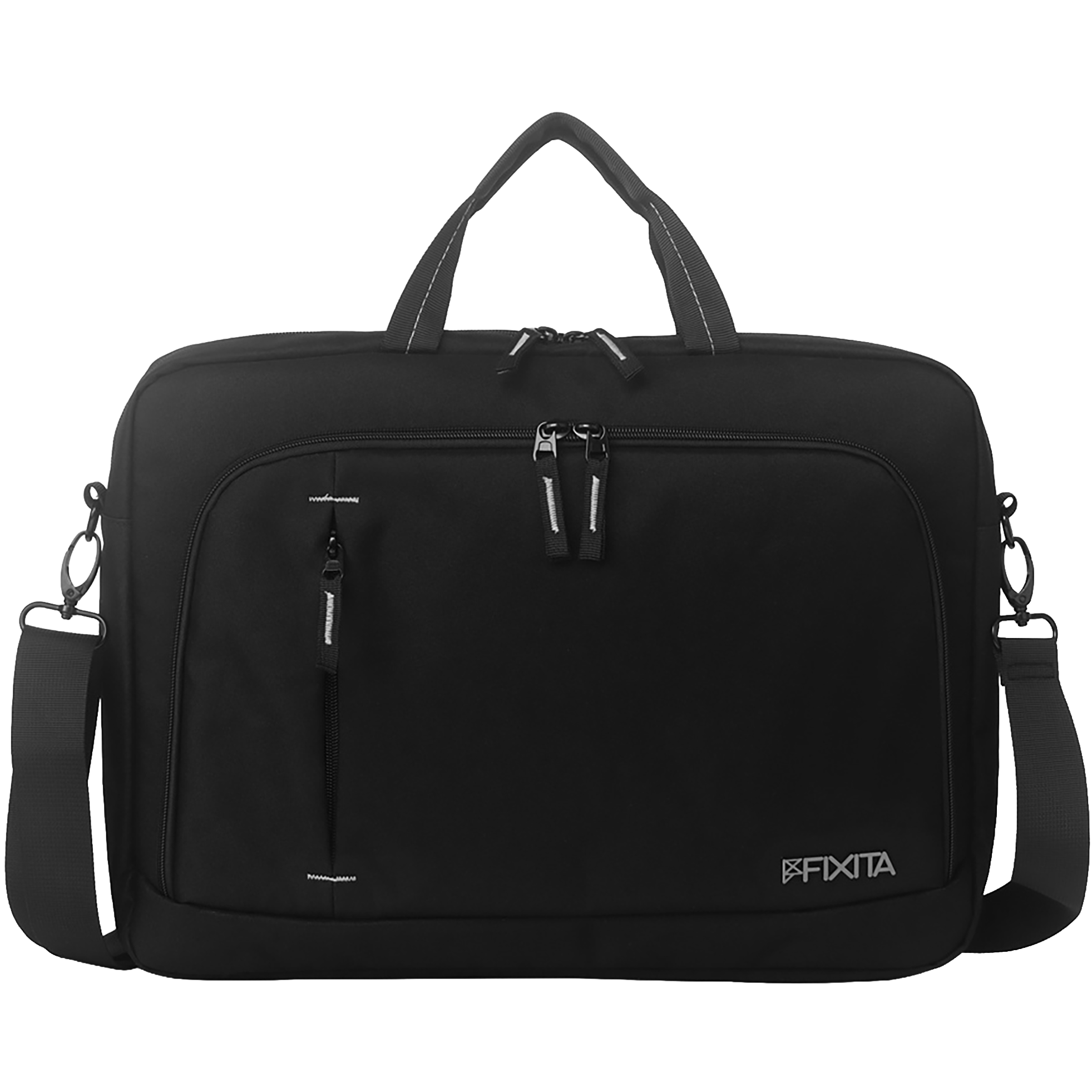 A large main feature product image of Fixita Urban 18.4" Black Messenger Notebook Bag