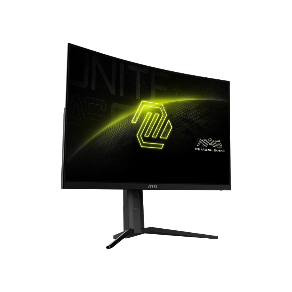 A large main feature product image of EX-DEMO MSI MAG 321CUP 32" Curved 4K 160Hz VA Monitor