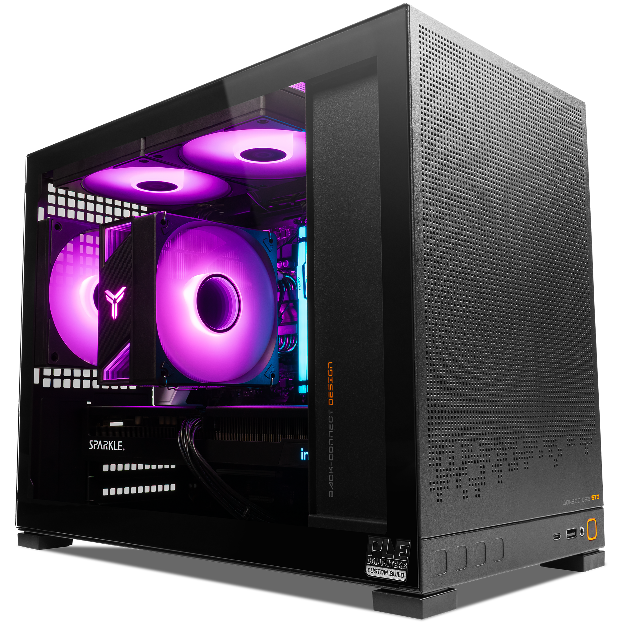 A large main feature product image of PLE Architect B580 Prebuilt Ready To Go Gaming PC