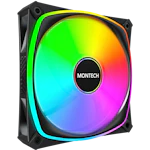 A small tile product image of Montech RX120 PRO 120mm ARGB PWM Reverse Blade Fan (Black)