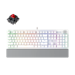 A product image of EX-DEMO Fantech Gaming PC Mechanical Keyboard LED Backlit Anti-Ghosting Key with Knob and Wrist Rest - White (Red Switch)