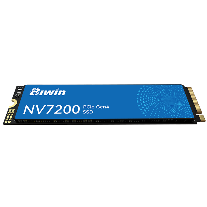 A large main feature product image of BIWIN NV7200 PCIe Gen4 NVMe M.2 SSD - 2TB