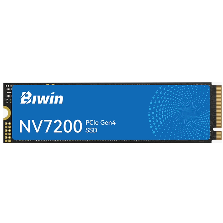 A large main feature product image of BIWIN NV7200 PCIe Gen4 NVMe M.2 SSD - 2TB