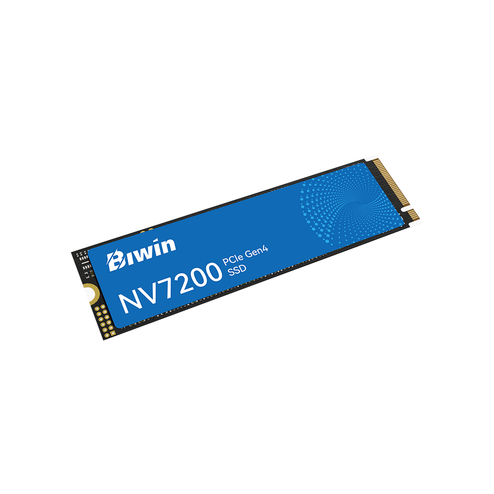 A large main feature product image of BIWIN NV7200 PCIe Gen4 NVMe M.2 SSD - 2TB