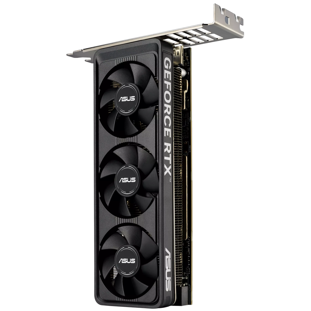 A large main feature product image of ASUS GeForce RTX 5060 LP-BRK OC 8GB GDDR7