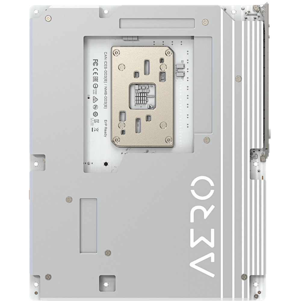 A large main feature product image of Gigabyte X870E Aero X3D Wood AM5 ATX Desktop Motherboard