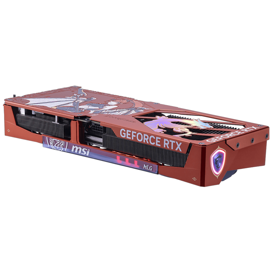 A large main feature product image of MSI GeForce RTX 5070 Ti Gaming Trio OC 16GB GDDR7 - MLG Edition