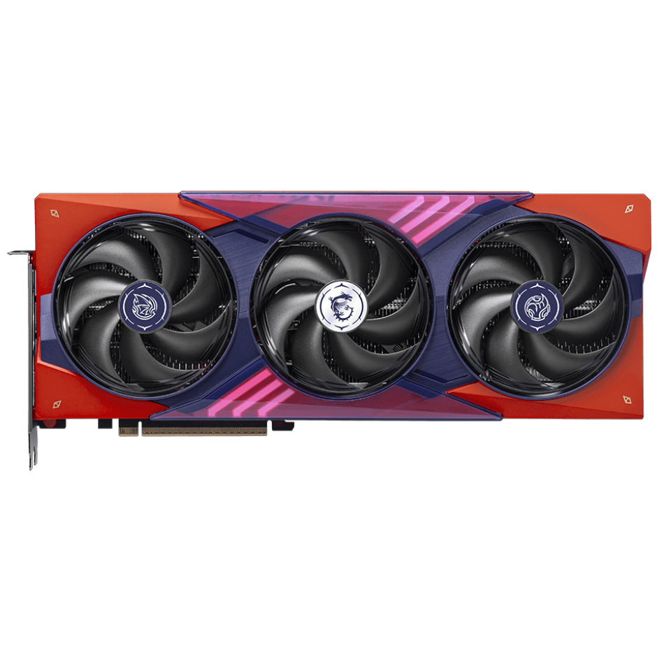 A large main feature product image of MSI GeForce RTX 5070 Ti Gaming Trio OC 16GB GDDR7 - MLG Edition