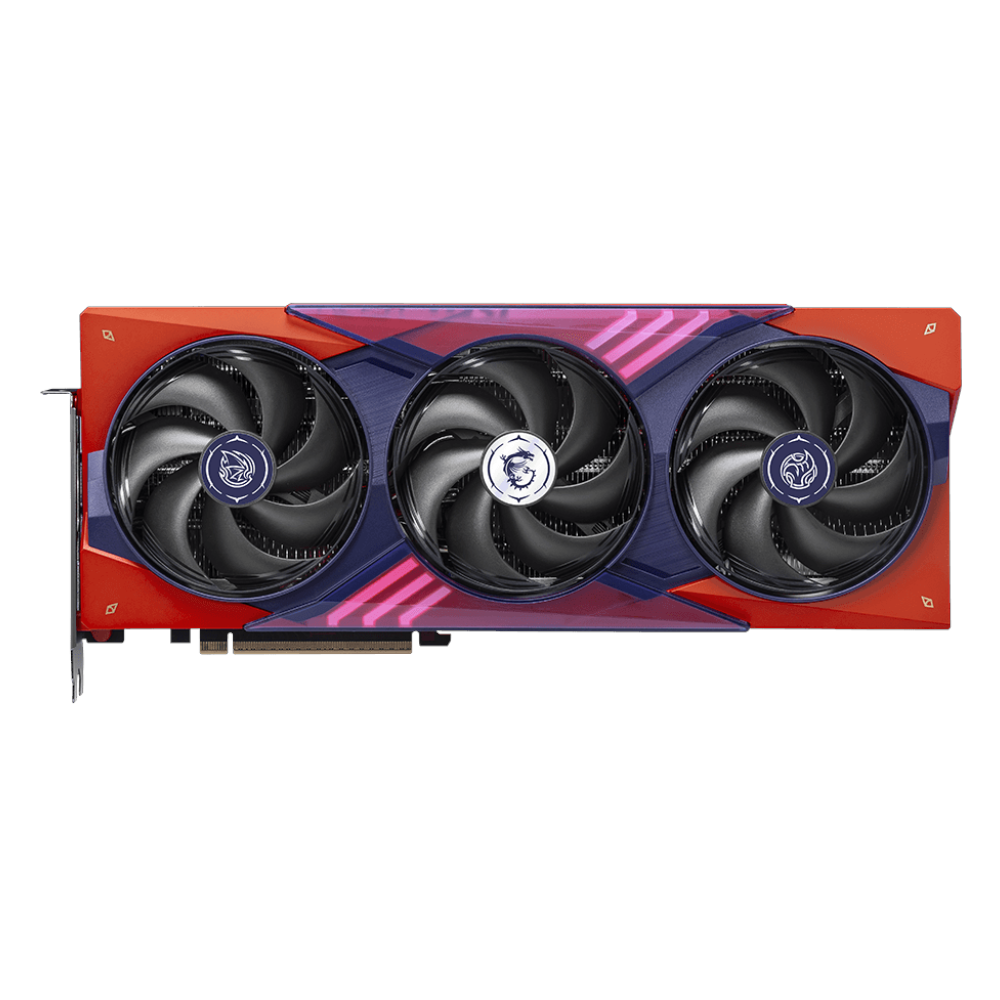 A large main feature product image of MSI GeForce RTX 5070 Ti Gaming Trio OC 16GB GDDR7 - MLG Edition
