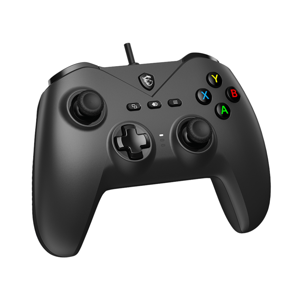 A large main feature product image of MSI Force GC200 Wired Controller - Black