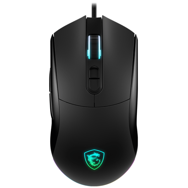 A large main feature product image of MSI Forge GM320 Gaming Mouse