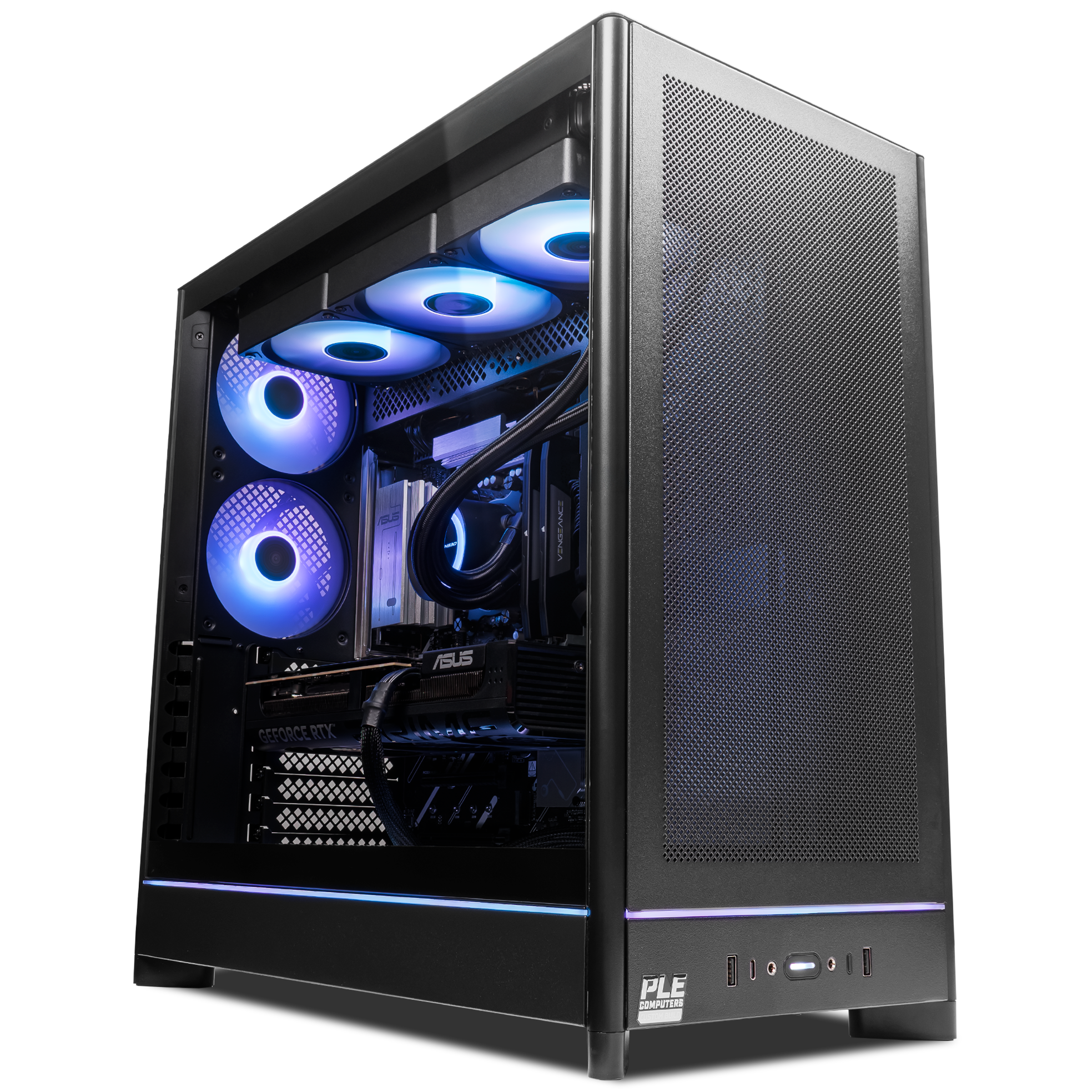 A large main feature product image of PLE Royal 5080 Prebuilt Ready To Go Gaming PC