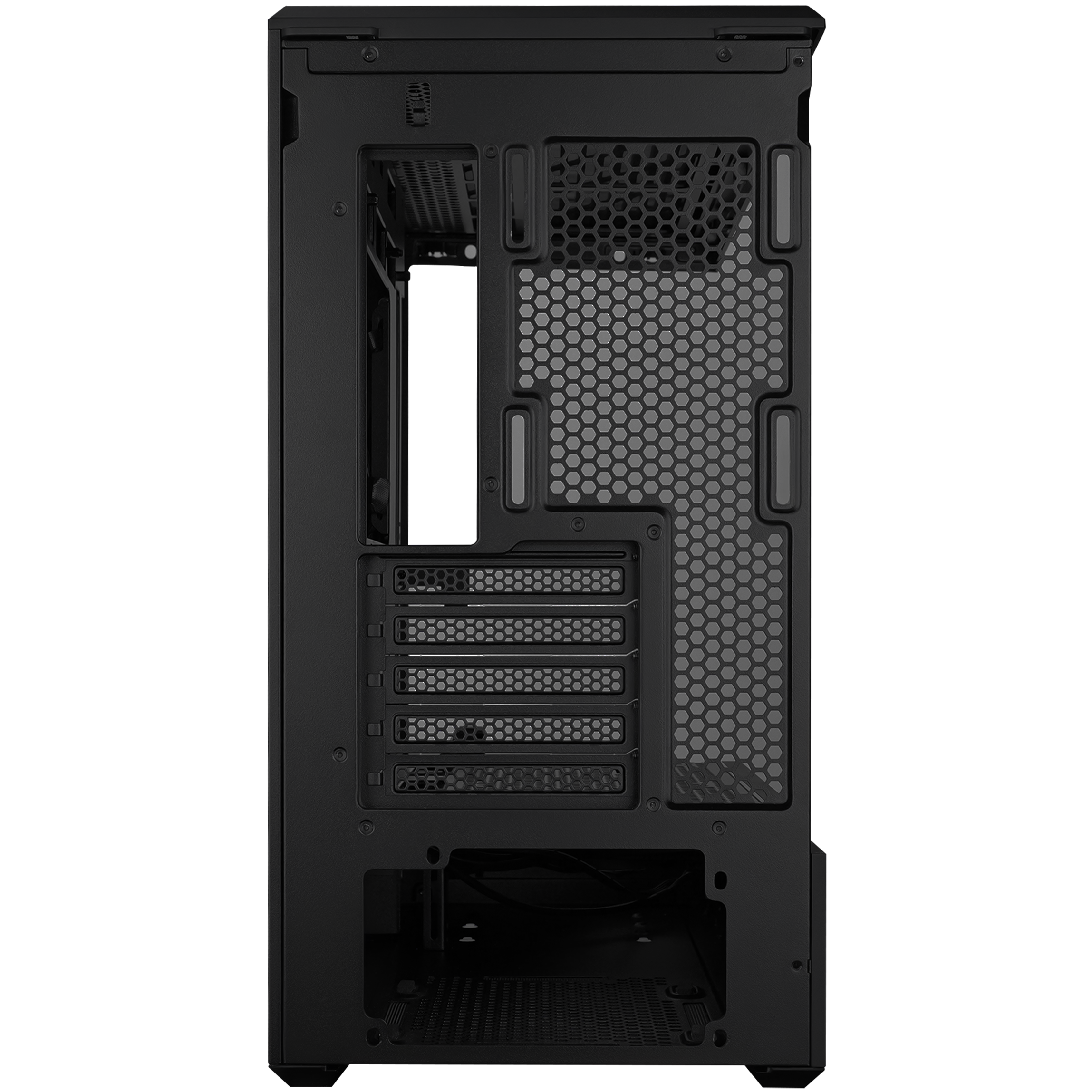 A large main feature product image of #PCR Lian Li Vector V100 Mini Glass Micro Tower Case (Black)