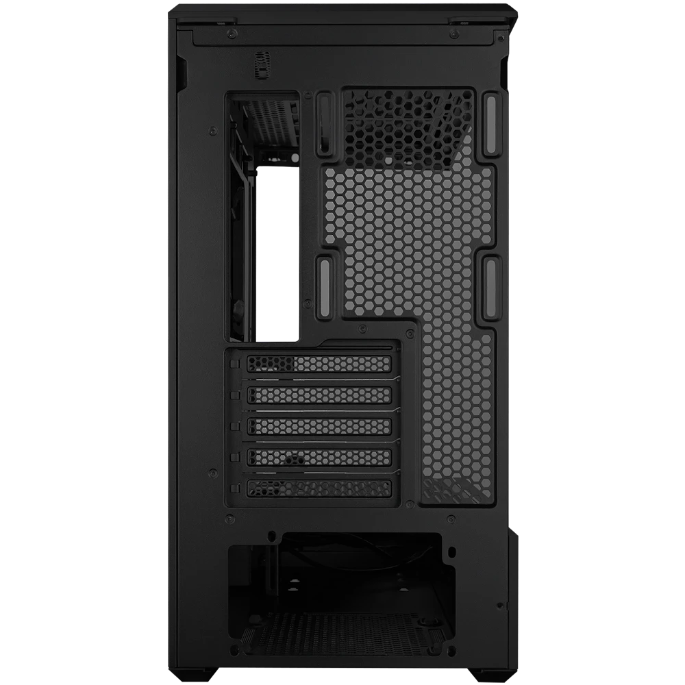 A large main feature product image of Lian Li Vector V100 Mini Glass Micro Tower Case (Black)