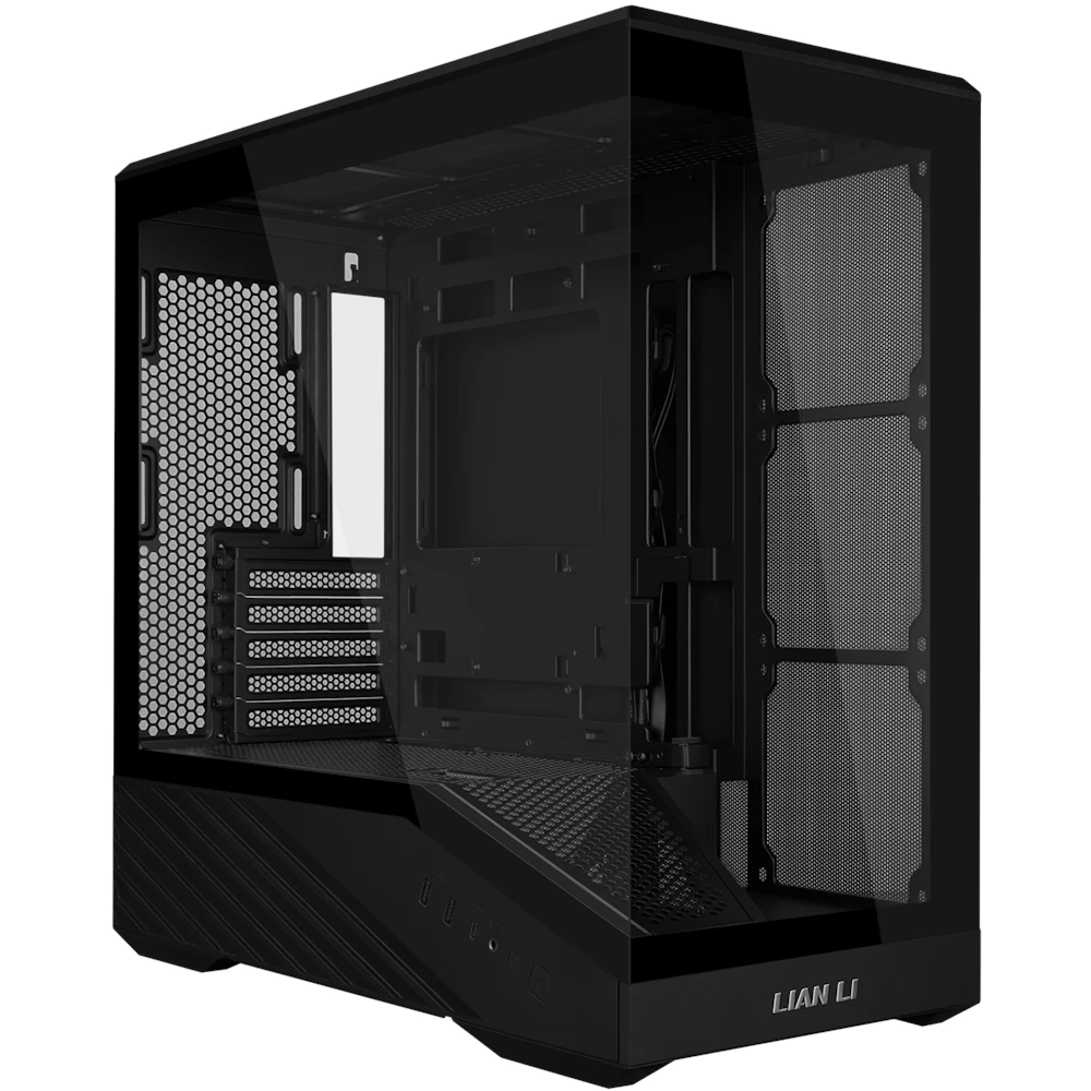 A large main feature product image of #PCR Lian Li Vector V100 Mini Glass Micro Tower Case (Black)