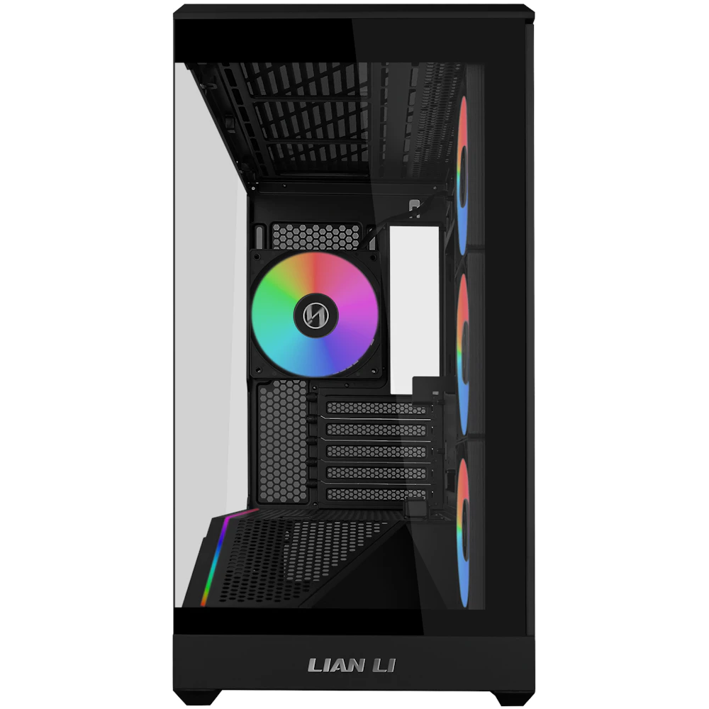 A large main feature product image of Lian Li Vector V100R Mini RGB Glass Micro Tower Case (Black)