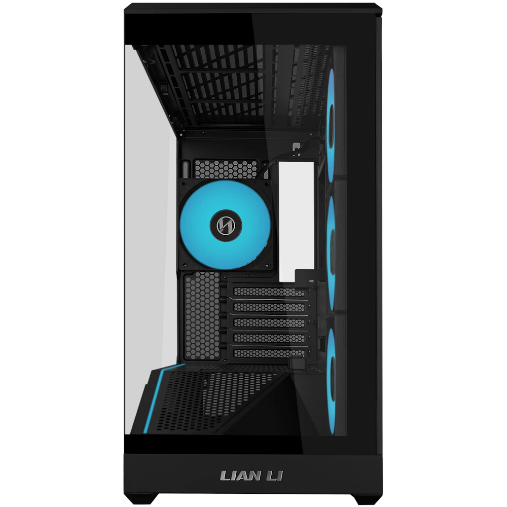 A large main feature product image of Lian Li Vector V100R Mini RGB Glass Micro Tower Case (Black)