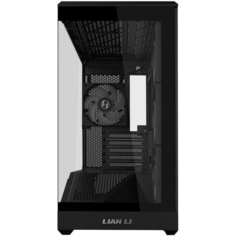 A large main feature product image of Lian Li Vector V100R Mini RGB Glass Micro Tower Case (Black)