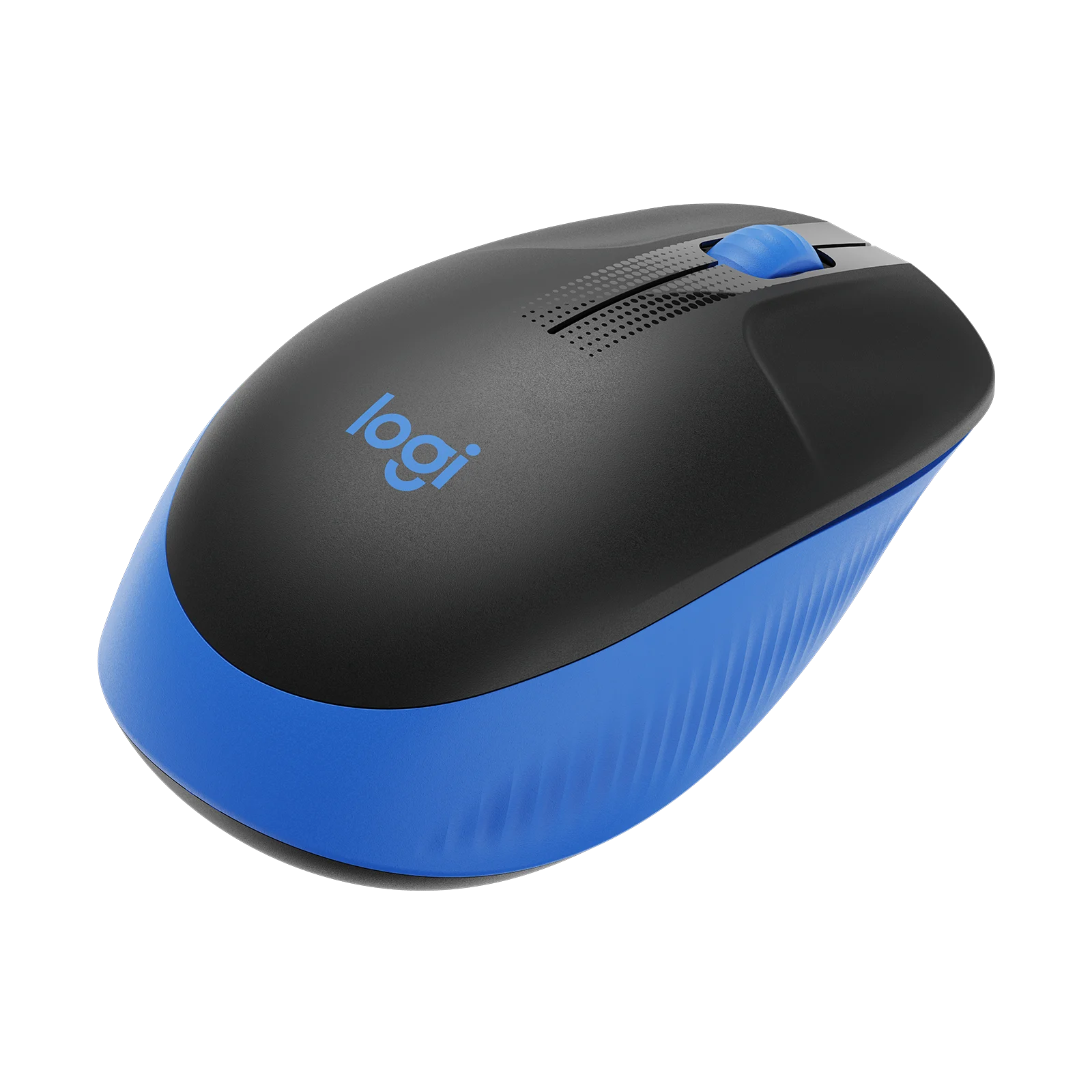 A large main feature product image of EX-DEMO Logitech M190 Wireless Mouse - Blue