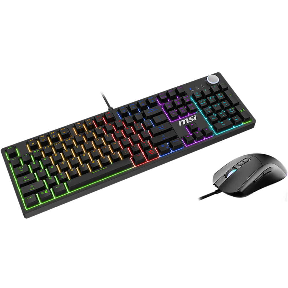 A large main feature product image of MSI Forge GK320 Mouse & Keyboard Combo - Red Switch