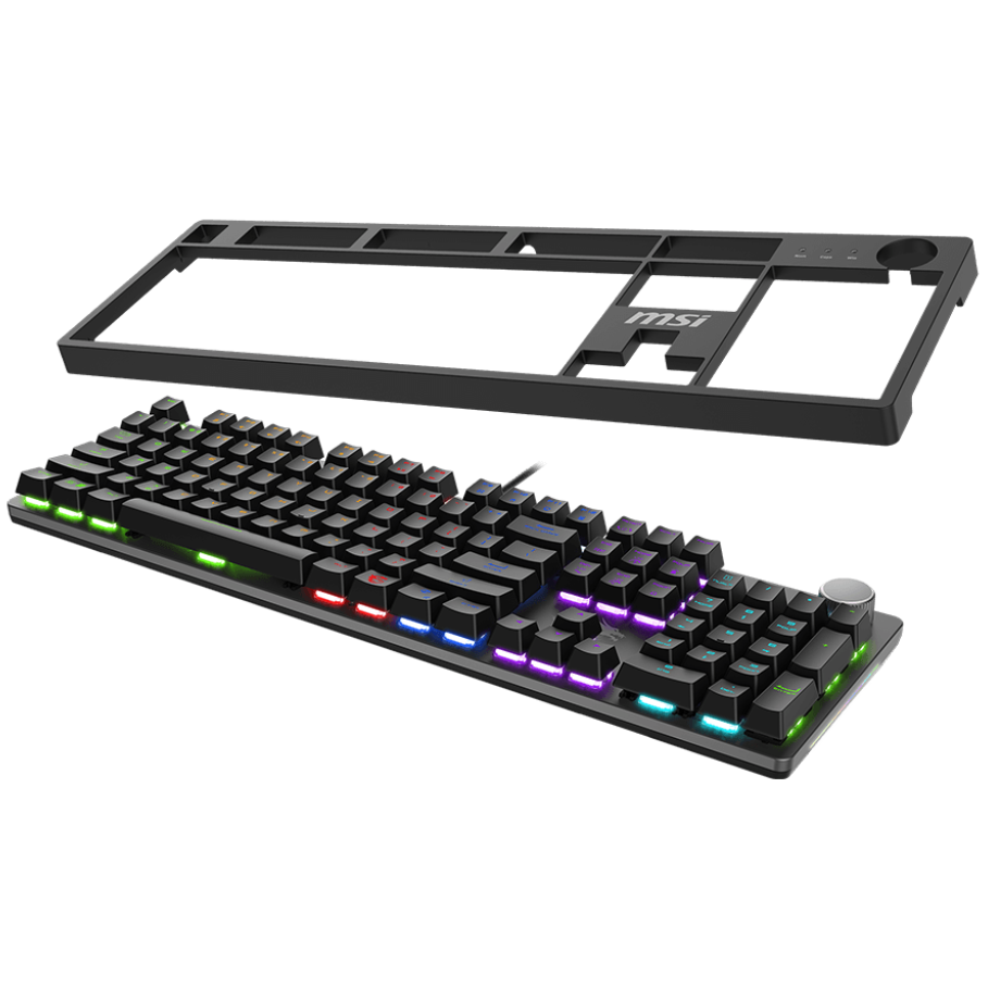 A large main feature product image of MSI Forge GK320 Mechanical Keyboard - Red Switch