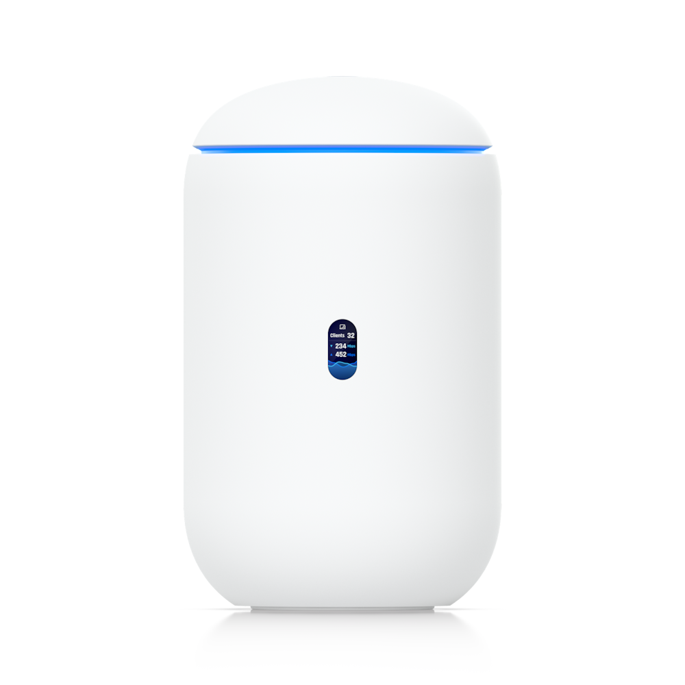 A large main feature product image of EX-DEMO Ubiquiti UniFi Dream Router 7