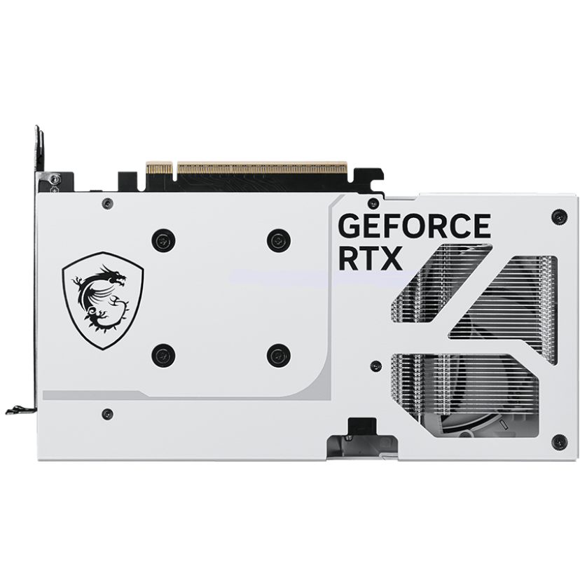 A large main feature product image of MSI GeForce RTX 5060 Ti Ventus 2X OC White Plus 16GB GDDR7
