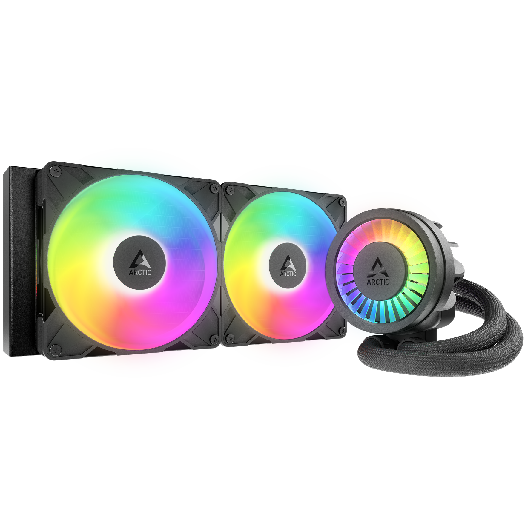 A large main feature product image of EX-DEMO ARCTIC Liquid Freezer III Pro 280mm ARGB AIO Liquid CPU Cooler (Black)