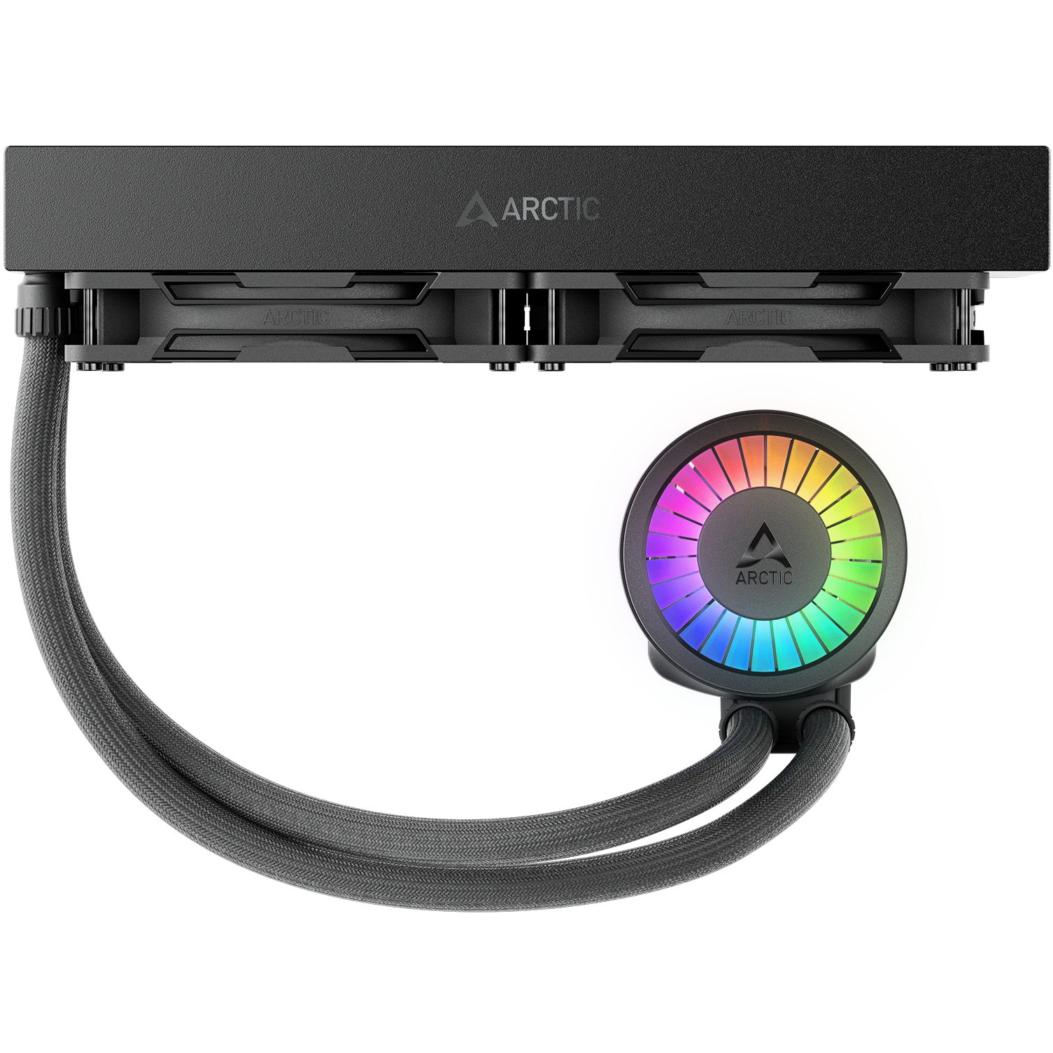 A large main feature product image of EX-DEMO ARCTIC Liquid Freezer III Pro 280mm ARGB AIO Liquid CPU Cooler (Black)