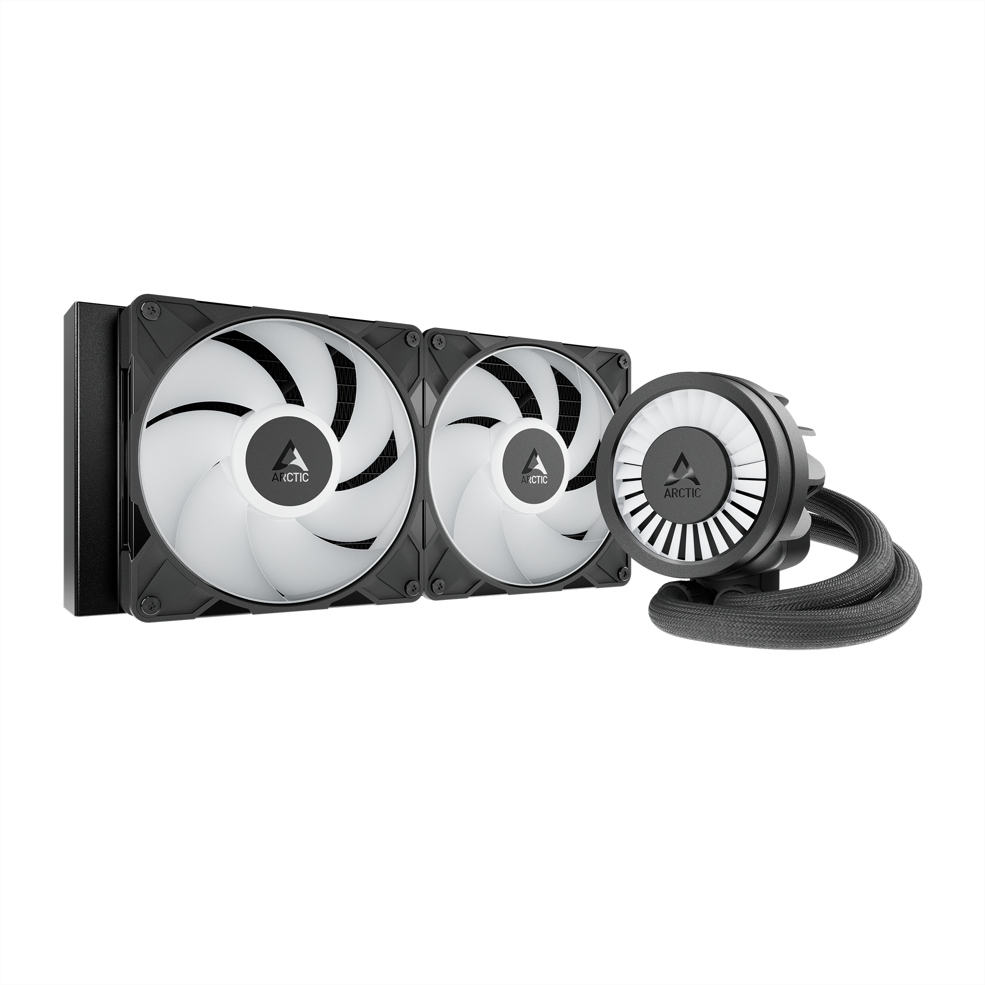 A large main feature product image of EX-DEMO ARCTIC Liquid Freezer III Pro 280mm ARGB AIO Liquid CPU Cooler (Black)