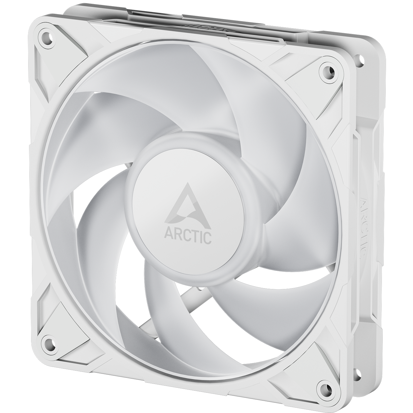 A large main feature product image of EX-DEMO ARCTIC P12 Pro ARGB 120mm Performance PWM Fan (White)