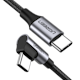 A small tile product image of EX-DEMO UGREEN USB 2.0 Type-C to Type-C 90 Degree 60W PD Braided Cable (2m)