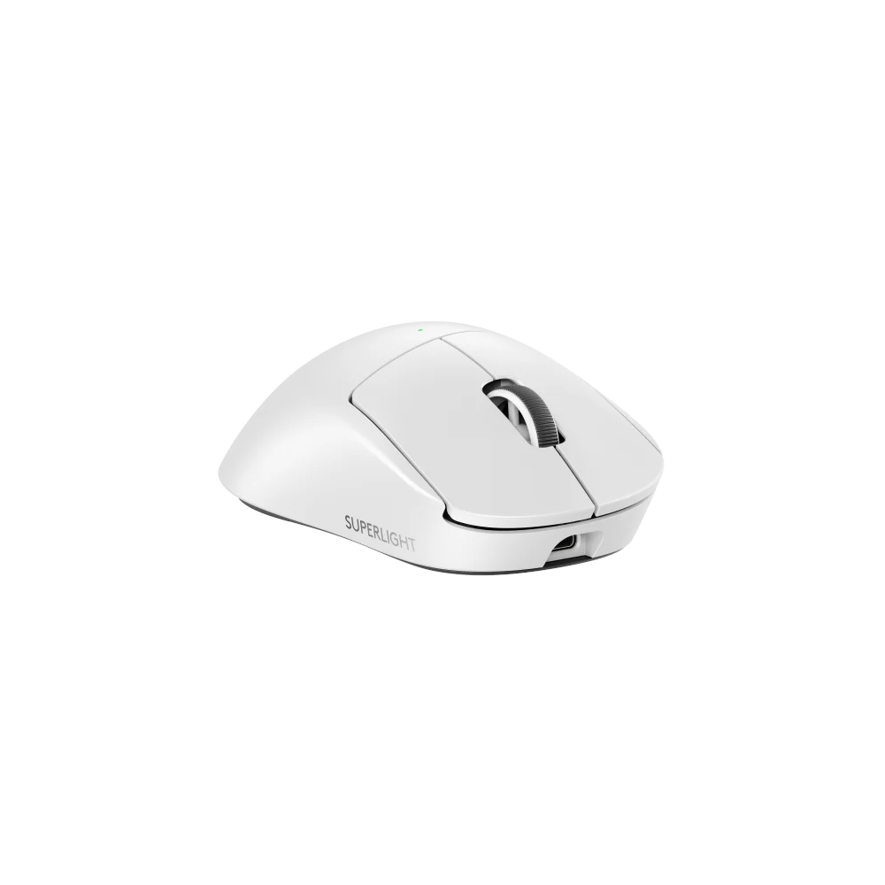 A large main feature product image of EX-DEMO Logitech G PRO X SUPERLIGHT 2 DEX - 60g Lightweight Wireless Gaming Mouse (White)