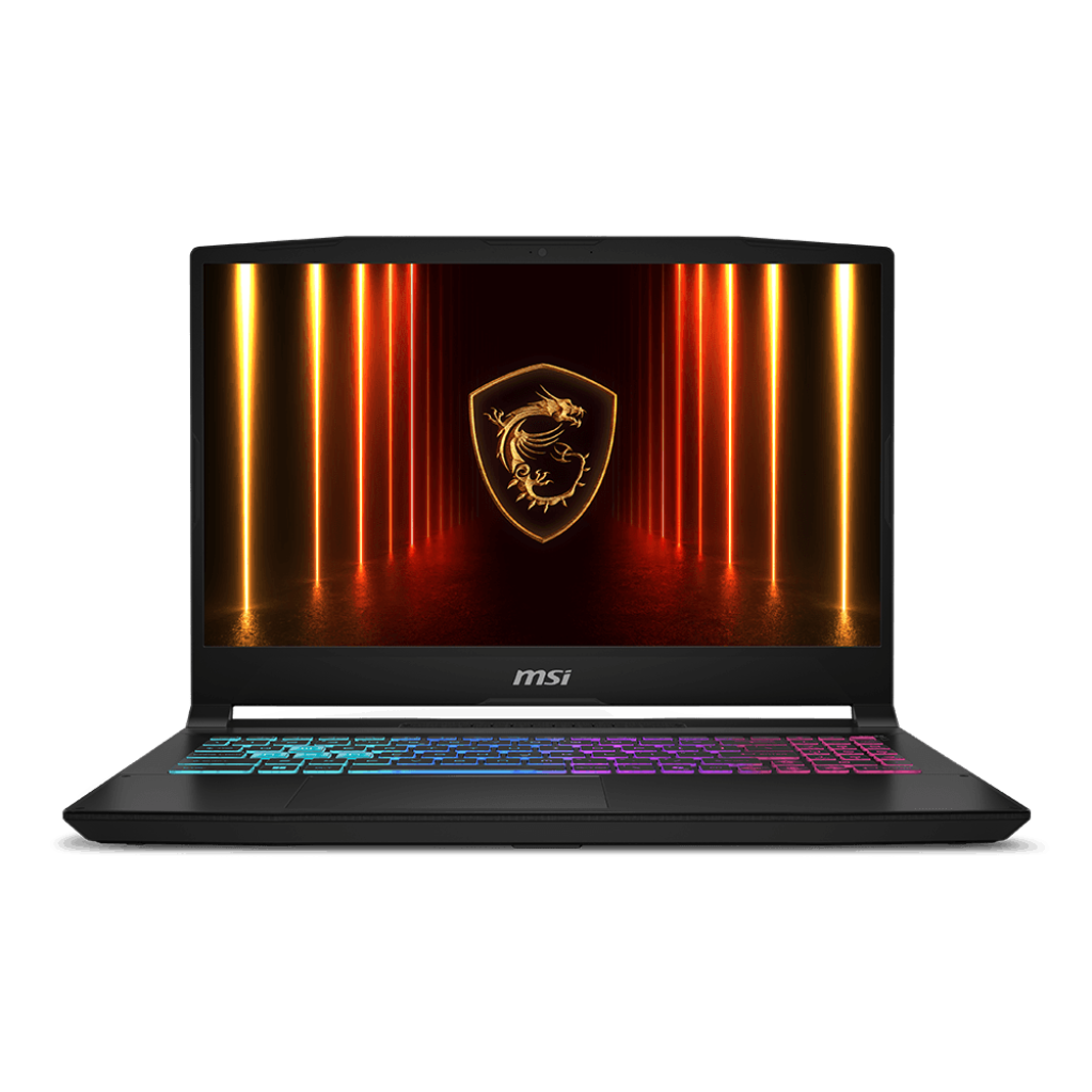 A large main feature product image of EX-DEMO MSI Katana 15 HX (B14W) - 15.6" 165Hz, i7-14650HX, RTX 5070, 16GB/512GB - Win 11 Gaming Notebook