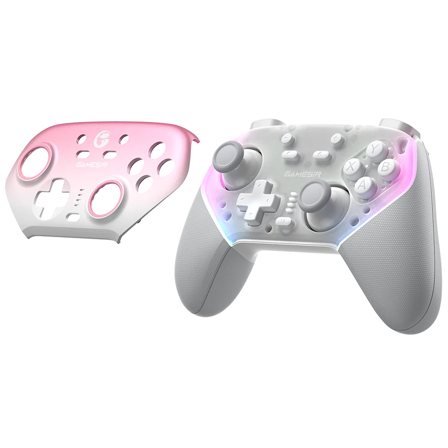 A large main feature product image of GameSir Super Nova Multi-Platform Wireless Gaming Controller - Whipped Pink