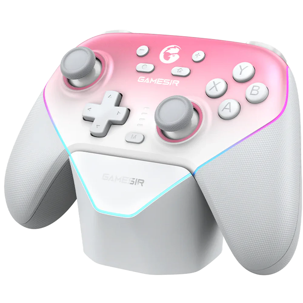 A large main feature product image of GameSir Super Nova Multi-Platform Wireless Gaming Controller - Whipped Pink
