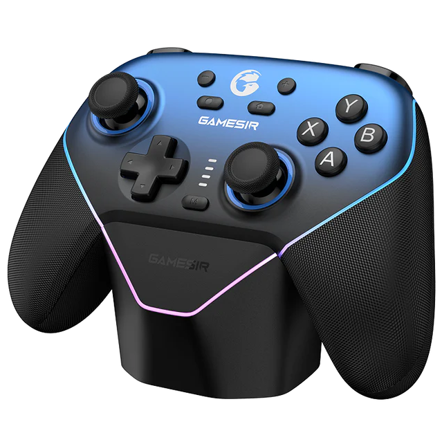 A large main feature product image of GameSir Super Nova Multi-Platform Wireless Gaming Controller - Nightfall Blue