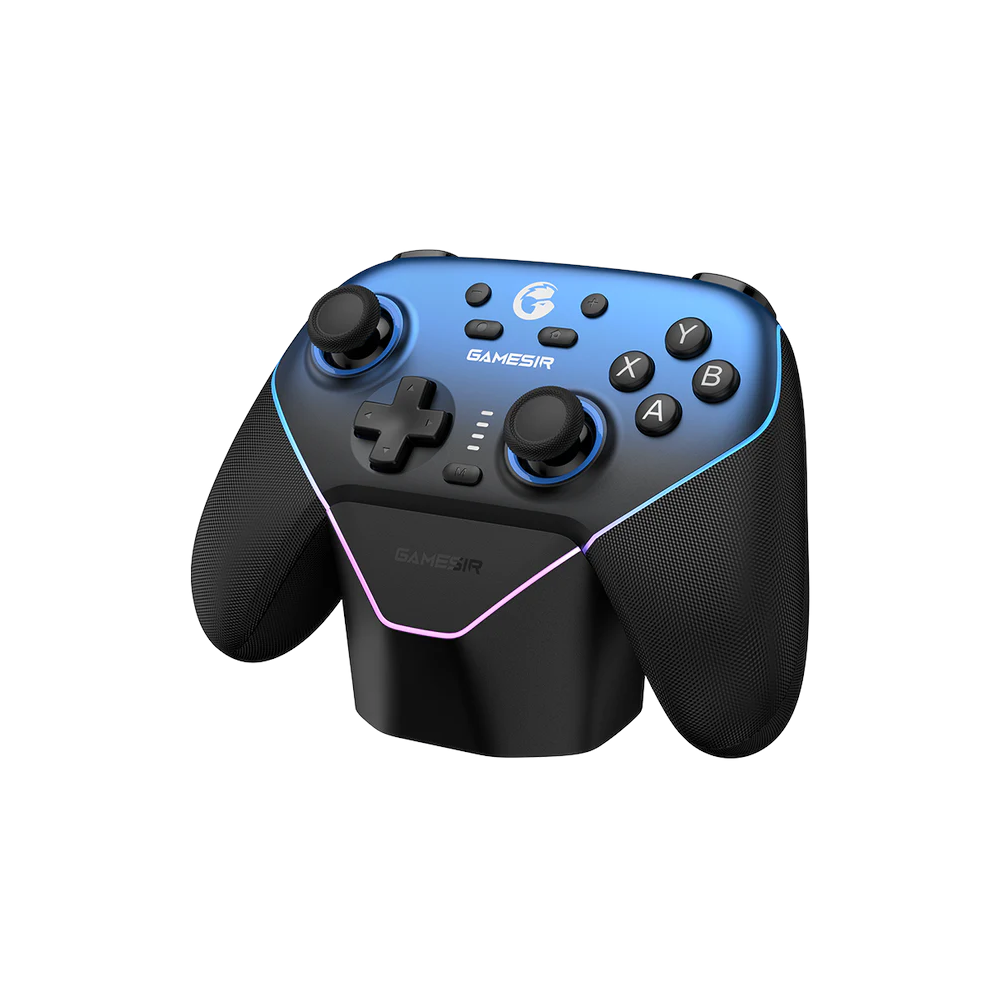 A large main feature product image of GameSir Super Nova Multi-Platform Wireless Gaming Controller - Nightfall Blue