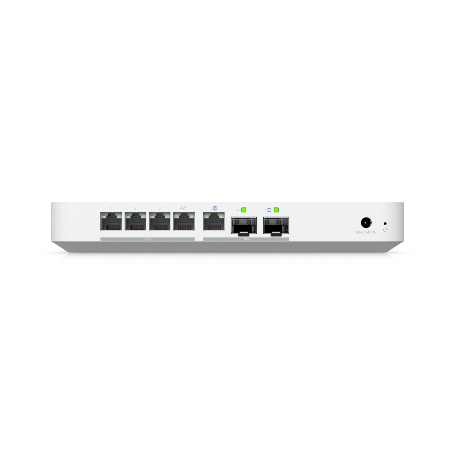 A large main feature product image of EX-DEMO Ubiquiti UniFi Gateway Fiber 10GbE Router