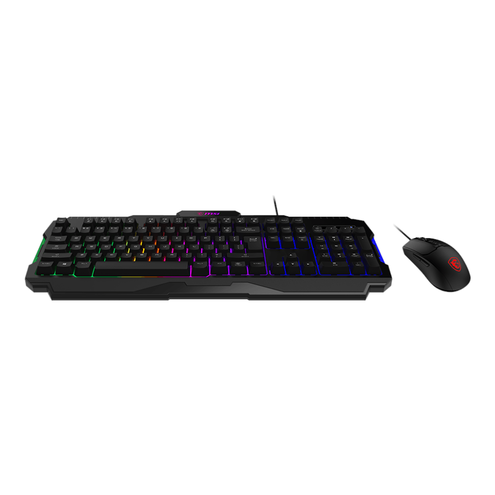A large main feature product image of EX-DEMO MSI Forge GK100 Keyboard and Mouse Combo