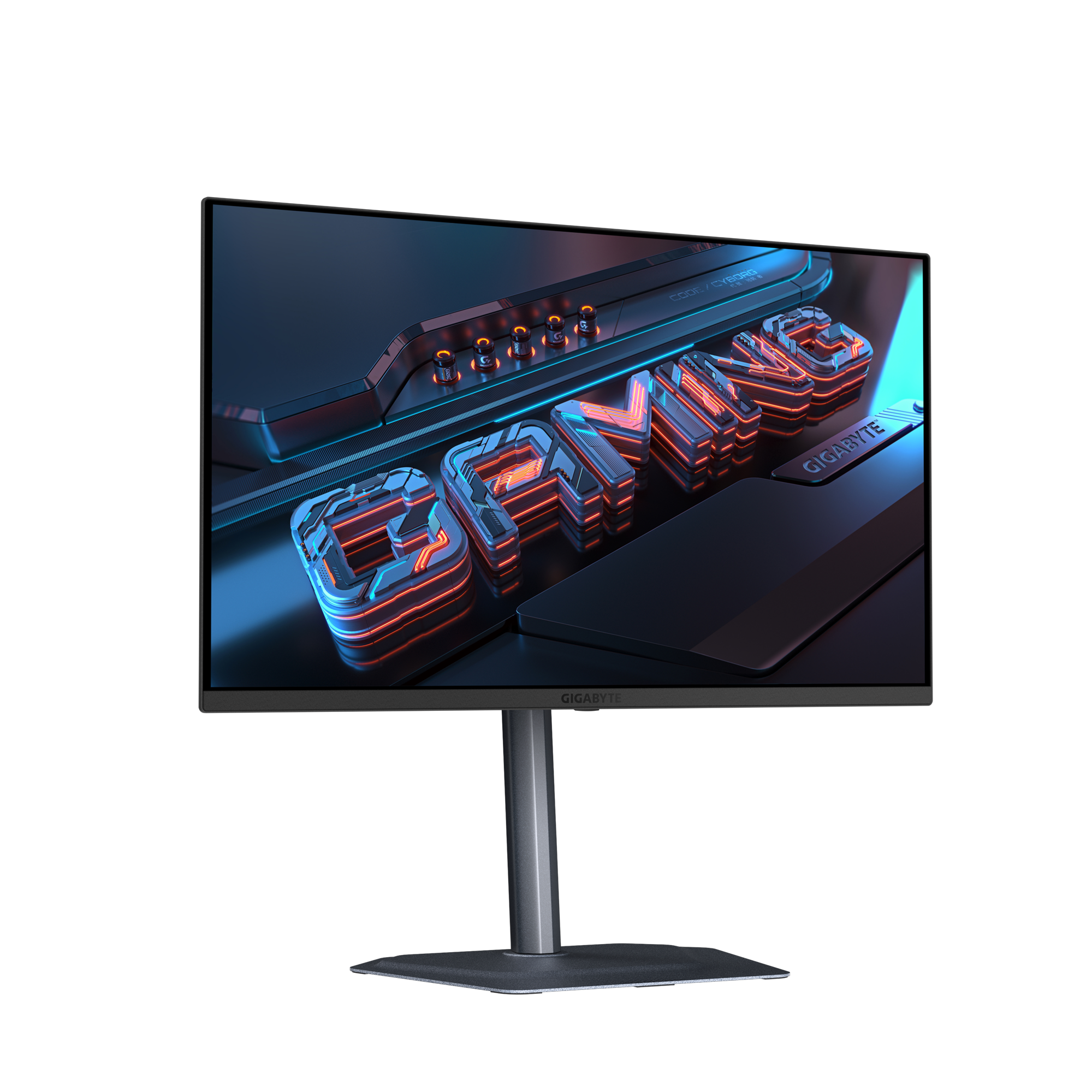 A large main feature product image of EX-DEMO Gigabyte MO27U2 - 27" 4K 2160p 240Hz 0.03ms QD-OLED Gaming Monitor
