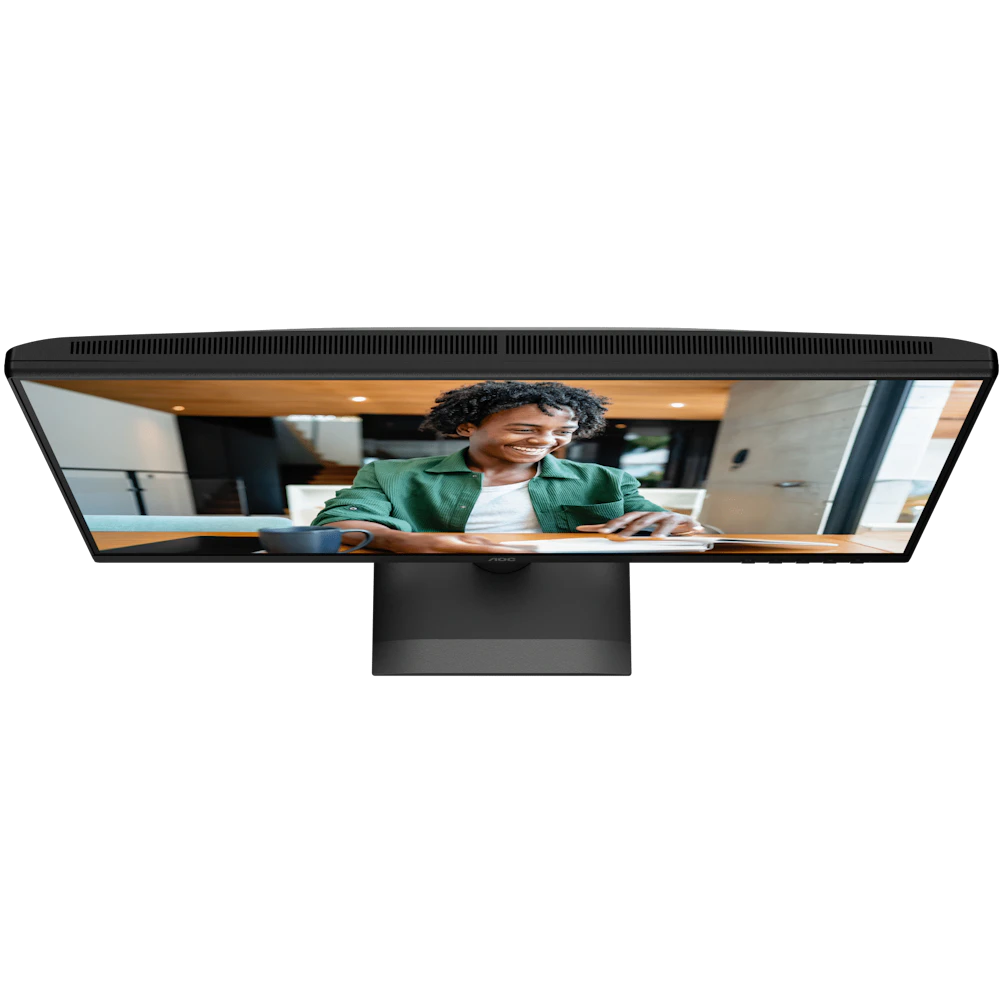 A large main feature product image of AOC 24E40L - 24" 1080p 144Hz IPS Circular Polarization Monitor