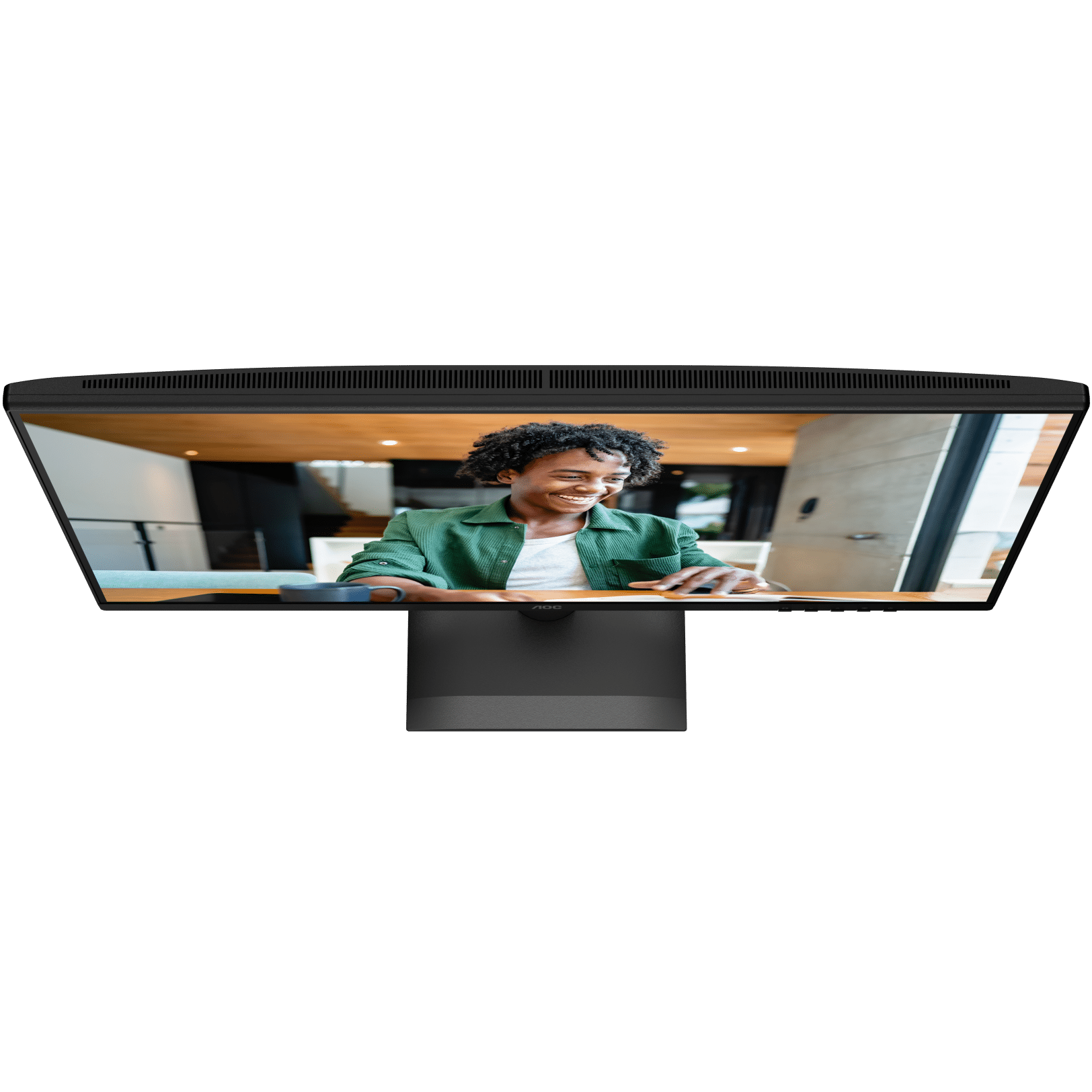 A large main feature product image of AOC 27E40L - 27" 1080p 144Hz IPS Circular Polarization Monitor