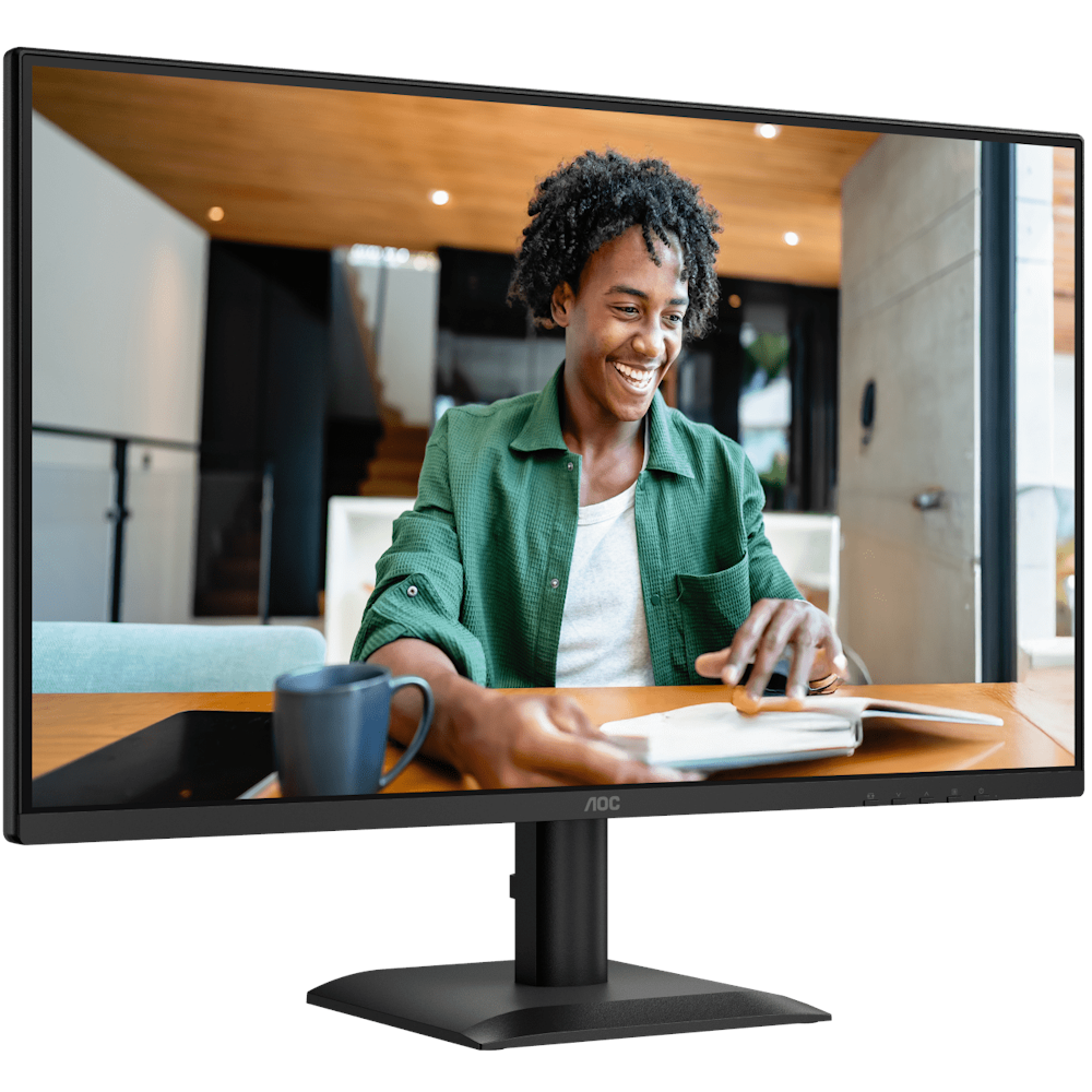 A large main feature product image of AOC 27E40L - 27" 1080p 144Hz IPS Circular Polarization Monitor