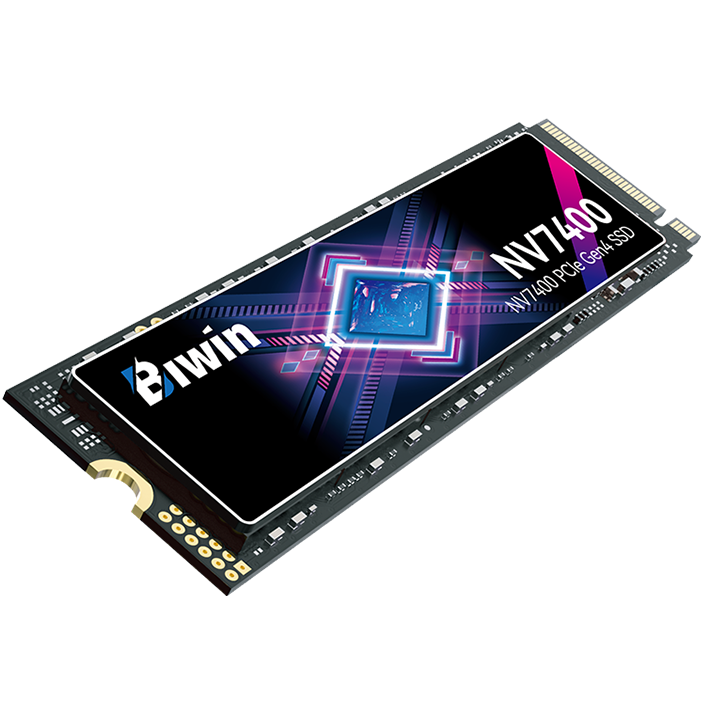 A large main feature product image of BIWIN Black Opal NV7400 PCIe Gen4 NVMe M.2 SSD - 4TB