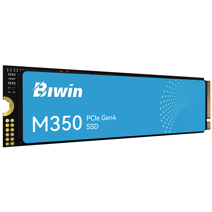 A large main feature product image of BIWIN M350 PCIe Gen4 NVMe M.2 SSD - 4TB